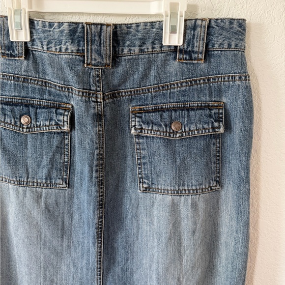 Vintage Old Navy Denim Maxi Skirt - Blue - Picture 6 of 6